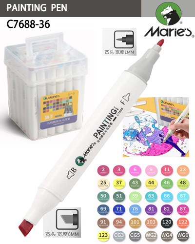 36 colores marcadores prismacolor